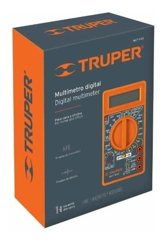 Tester Digital Truper Mut-830 Multimetro Corriente Ca Dc Mf