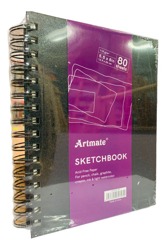 Cuaderno Artmate 13,9 X 20 Cm 110 Gramos Sketchbook Espiral
