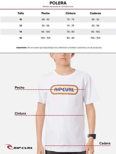 Polera 6p603 Juvenil Multicolor Rip Curl