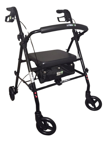 Andadera Con Ruedas Y Asiento / Andadera Rollator Negra