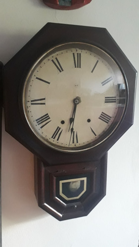 Antiguo Reloj De Pared C/péndulo Seth Thomas Usa Funcionando (Usado)