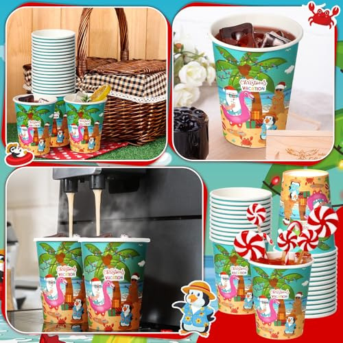100 Vasos Desechables De Café De 8 Oz De Navidad En Julio Co