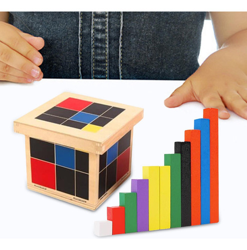 Juego De Construcción De Madera Para Niños, Cubo Trinomio