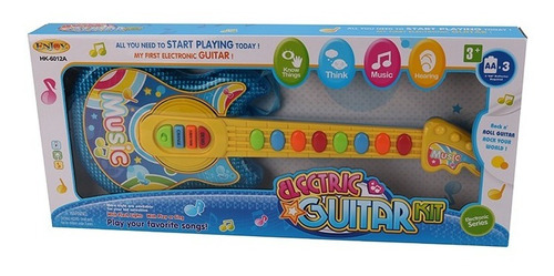 Guitarra Sonido Luces Niños Bebes  Música Colores Rf 666.1