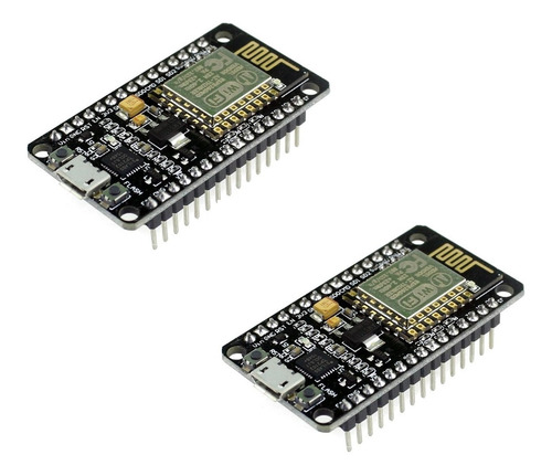 Paquete 2 Pzas Modulo Nodemcu Lua Wifi Esp8266 Arduino Iot