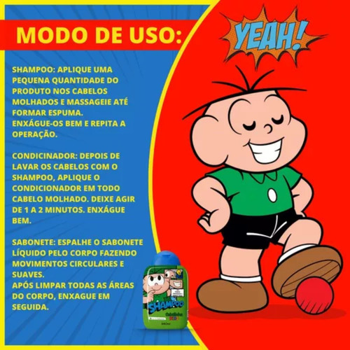 Shampoo 3 Em 1 Cebolinha 260ml.