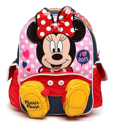 Mochila Escolar Minnie Com Estampa Em Relevo - Sestini