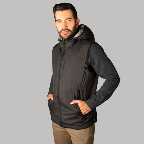 Chaleco Hombre Doble Vista Capucha Desmontable Greenlander