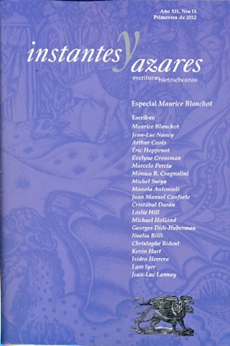 Nº 4/5 Instantes Y Azares Escrituras Nietzscheanas, De Aa.vv., Autores Varios. Serie N/a, Vol. Volumen Unico. Editorial La Cebra, Tapa Blanda, Edición 1 En Español, 2007