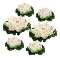Comprar 6 Flores Artificiales Flotantes Piscina, Flores De Loto...