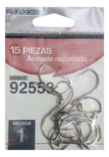 Anzuelos Boga/carpa Flounder 92553 Nickel X 15 Unidades