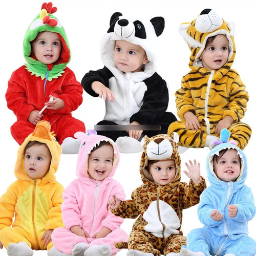 Pijama Y Disfraz Enterito Polar  Bebés Animalitos