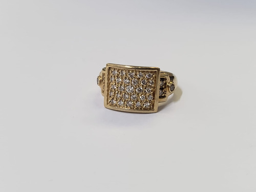 Anillo Rectangular Medida 7 Oro 14k 7 Gramos #400