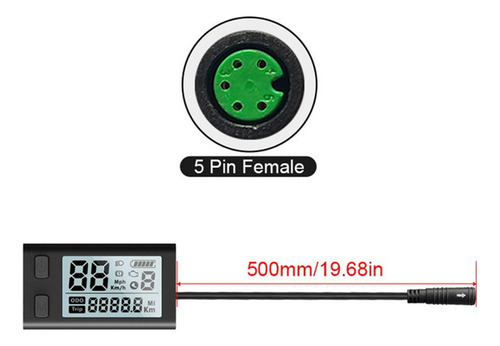Pantalla Lcd 510s Ebike Para Motor De Transmisión Media Bbs0