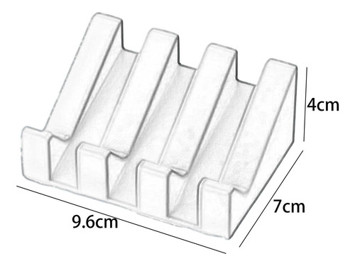 2 X 2 Jaboneras Para Baño, Bandeja De Drenaje De Agua, Gris