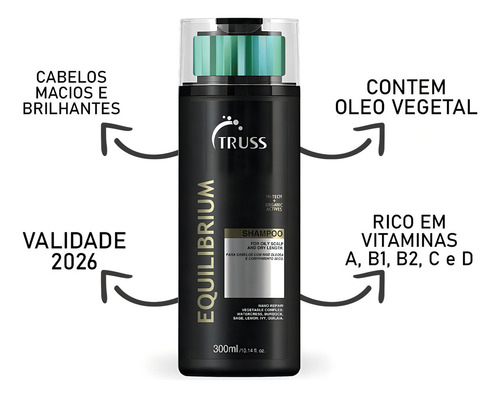 Kit Truss Equilibrium - Sha + Cond + Uso Obrigatório 260ml