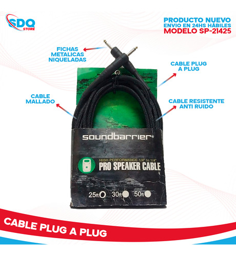 Cable De Parlante Escenario Mallado 7.5m Semirígido Superior
