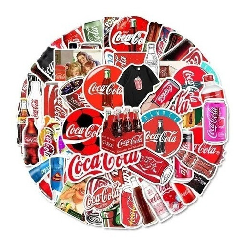 Stickers Autoadhesivos - Coca-cola (50 Unidades)