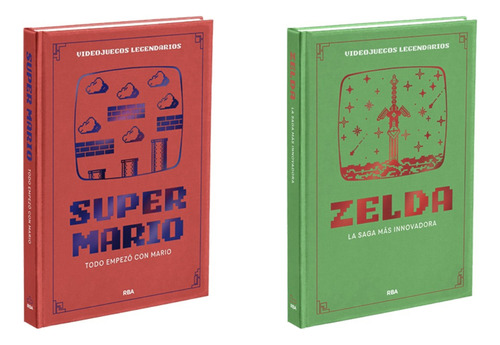 Pack Libro Videojuegos Legendarios Super Mario + Zelda Rba