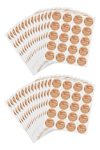 600 Etiquetas Adhesivas Para Tarros, Etiquetas 1 Patrón