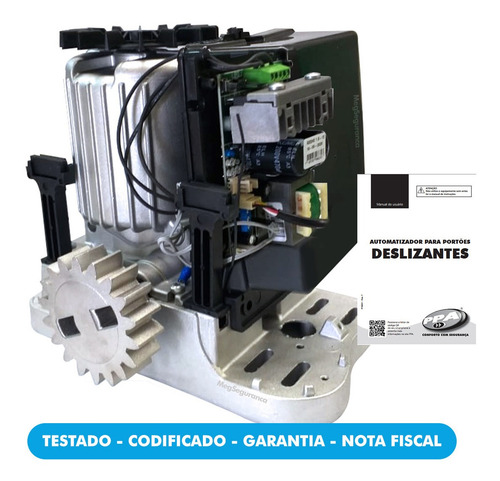 Imagem 2 de 9 de Kit Motor Portão Eletrônico Ppa Dz Rio 500 Jetflex Rápido 4s