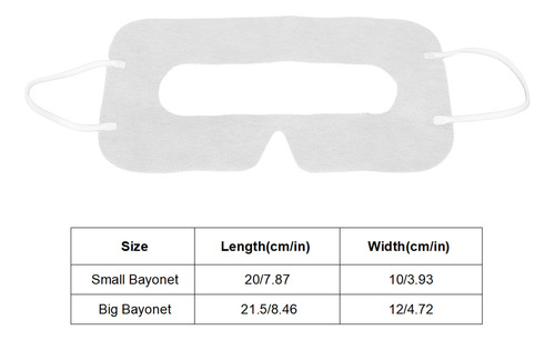 Máscara Sanitaria Vr Con Forma De Bayoneta Grande, 100 Unida