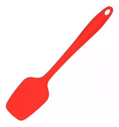 Espátula Silicone Pão Duro Reta 27,5cm Culinária Reforçada Cor Vermelho