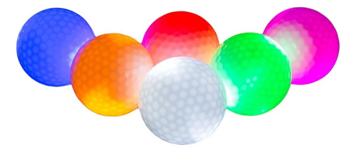 .. 6 Piezas Pelotas De Golf Resplandecientes Brillan