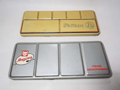 Imagen 2 de 8 de Antiguas Latas Acuarelas Pelikan Angora Alemán Mag 58505