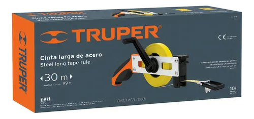 Cinta Larga Metálica, Tipo Cruceta, 30 Metros Truper 12648