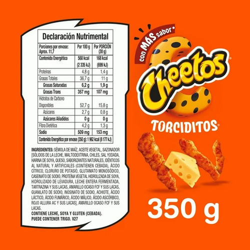 Cheetos Sabritas Torciditos 350 G