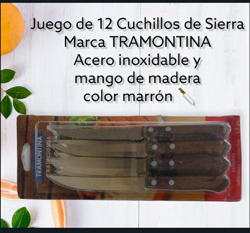 Cuchillos De Sierra Con Mango De Madera Marca Tramontana