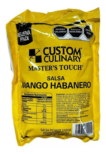 Salsa Mango Habanero 164lt Rellena Pack Custom Culinary