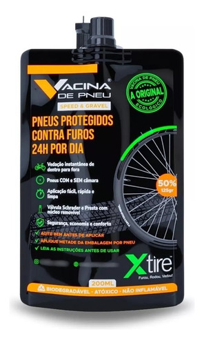 Vacina De Pneu Para Bike Speed/gravel (aplicação P/ 2 Pneus)
