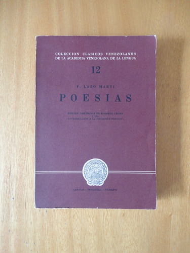Libro Poesías Lazo Martí. 