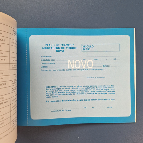 Manual Da Chevrolet Séries 10, 20 E 40 1986 E/ou 1987 Orig. (Usado)
