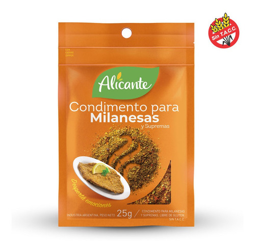 Alicante Condimento Para Milanesas Y Supremas X 25 Gr