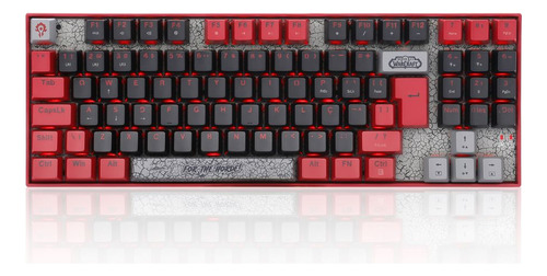 Teclado Horda Do World Of Warcraft Blizzard Preto E Vermelho