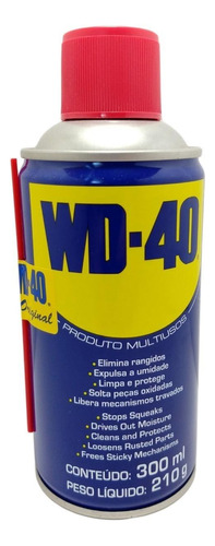 Wd 40 Aerossol - Desengripante E Lubrificante - Lata 300 Ml