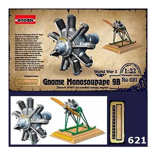 Kit Roden Motor French Gnome Monosoupape 9b W1a 1/32