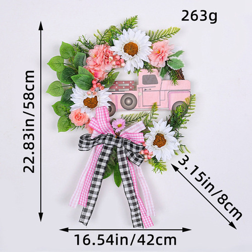 * Coroas De Flores Queenly-spring Para Porta Frontal, Car