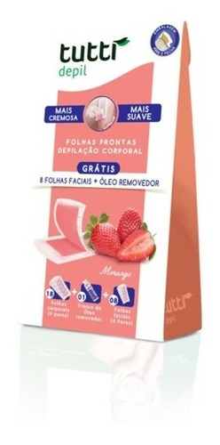 Folhas Prontas Corporal Tutti Morango 9 Pares