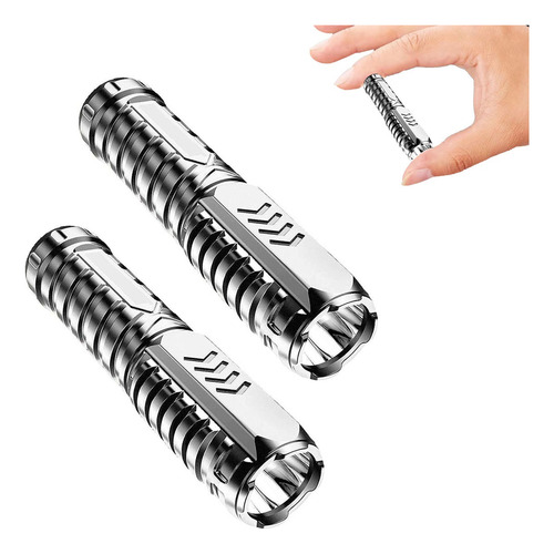 Linterna De Bolsillo Portátil Recargable E Impermeable 2 Pcs