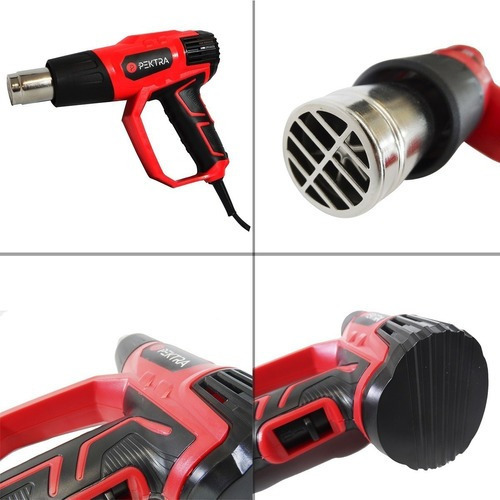 Imagen 3 de 4 de Pistola De Calor Pektra Aire Caliente 2000 Con + 5 Acc