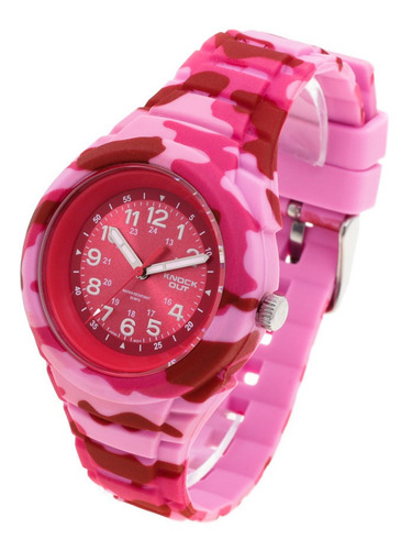 Reloj Knock Out Mujer 8936 Caucho Camuflado Sumergible