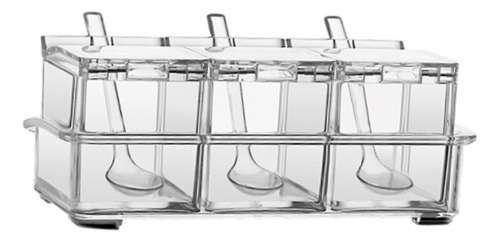 Caja De Condimento Transparente Juego De Cocina