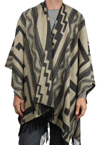 Ruana Poncho Mantón Hombre Étnico Guarda Pampa