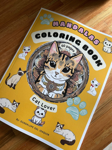 Libro Para Colorear 60 Gatitos Tiernos Mandalas Arte Terapia