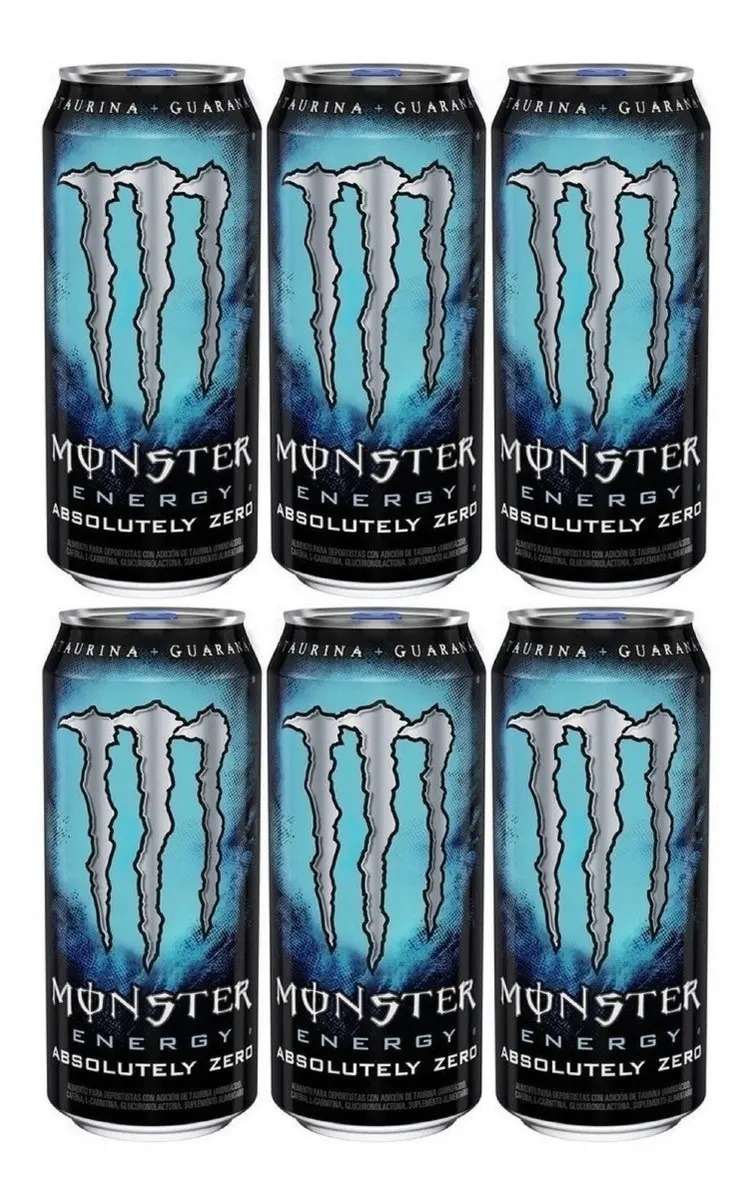 Kit 06 Monster Energy Absolutely Zero Açúcar 473ml