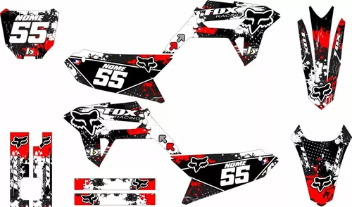 Kit Adesivo Motos Honda Crf 230 250 450 Motocross Trilha Mx